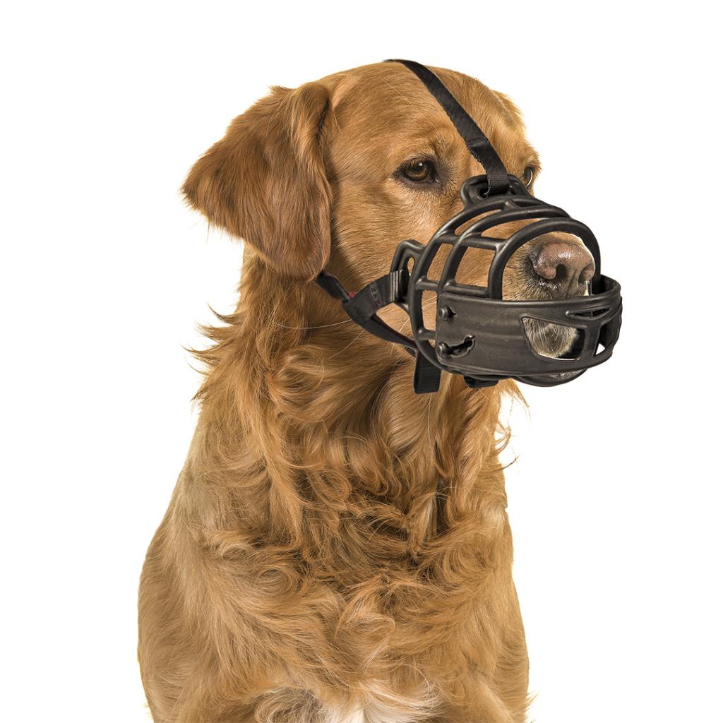 Honden muilkorf rubber Black Duvo-6450